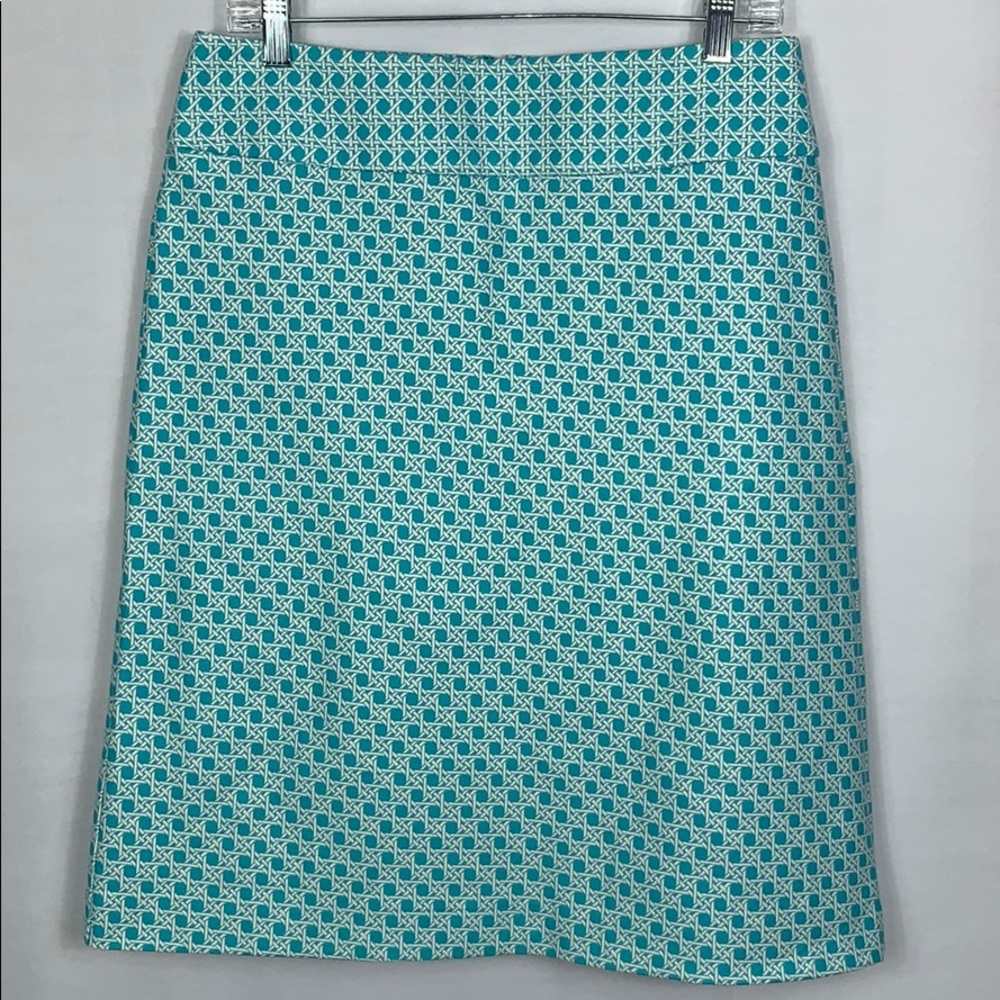 Talbots Geometric A-Line Skirt Fully Lined Size 8